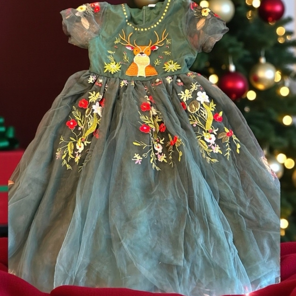 Taylor Kids Reindeer Dress 1-2 Year